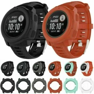 Silicone Watch Frame Case Cover Shell Protector For Garmin Instinct GPS Watch IP - Picture 1 of 18