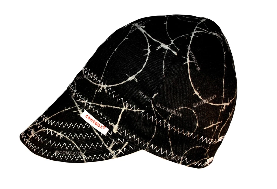 NWT Comeaux Caps Welding Welders Hat Pipe Fitter Black Barbed Barb Wire - Image 1 of 1