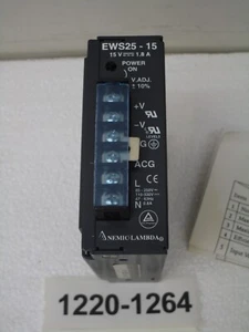 Nemic-Lambda EWS25-15 15 VDC 1.8 Amp Power Supply Inputs 85-250 VAC 110-330 VDC - Bild 1 von 5