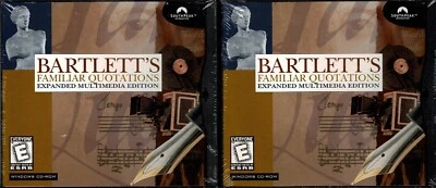Lot of 2 Bartlett's Familiar Quotations Pc New XP 22,000 Quotations Save More - Image 1 of 2