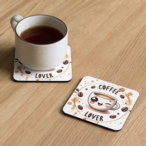 Coffee Lover Cork-back Coaster - Picture 1 of 1