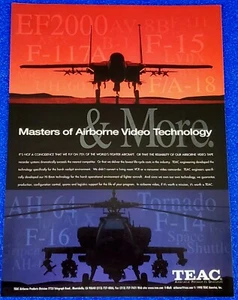 1999 TEAC AIRBORNE PRODUCTS FOR WORLD'S MILITARY AIRCRAFT ORIGINAL PRINT AD F-15 - Picture 1 of 1