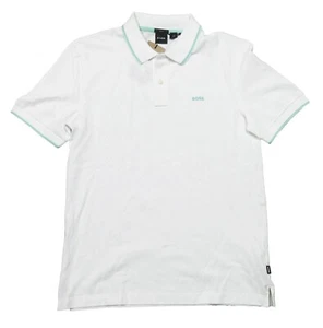 Hugo Boss Black Label Men's White Phillipson Slim Fit Short Sleeve Polo Shirt - Picture 1 of 3