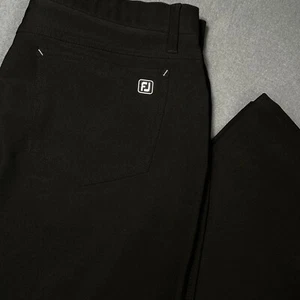 FootJoy FJ Chino Pants Mens 35x32 Black Golf Athletic Fit Performance Wicking FJ - Picture 1 of 5