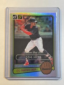 Francisco Lindor 2017 Donruss Career Stat Line Foil Press Proof #ed /304 #RV-10