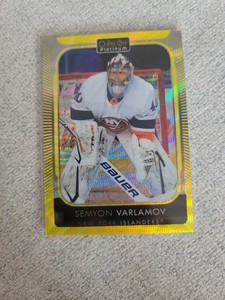 2021-22 OPC Platinum Neon Yellow Surge Semyon Varlamov New York Islanders
