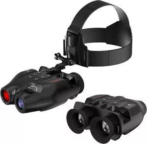 Head Mount Night Vision Goggles 850nm IR Hunting Binoculars HD Digital Video PVR - Picture 1 of 24