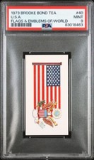 1973 BROOKE BOND TEA FLAGS & EMBLEMS OF THE WORLD U.S.A. #40 PSA 9, POP 1