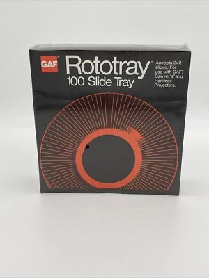 GAF Rototray 100 Bandeja Deslizante Proyector Sawyer's 2 x 2 Diapositivas Nuevo Sellado 1978 De Colección Foto 1 de 4