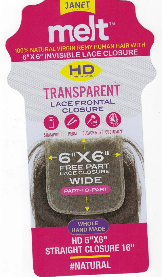 Jannet Collection Melt 6x6 closure - Image 1 of 1