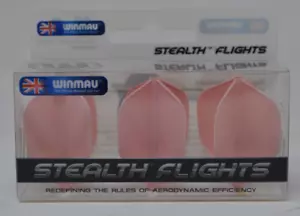 Winmau Stealth Standard Pink Flights Set of 3 New Sealed - Picture 1 of 3