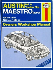 Haynes - Austin Maestro MG Y Vanden Plas - 1983 De 1991 Propietario Manual - Imagen 1 de 7