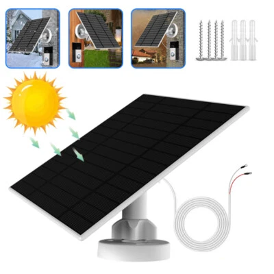 6W 5V Solarpanel Außen-Akku-Ladegerät für Ring Video Türklingel 2/3/3+/4/4+ - Bild 1 von 4