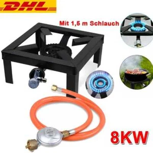 8KW Gaskocher Hockerkocher Economic DE/AT mit 150 cm Schlauch & 50m Bar Regler - Bild 1 von 9