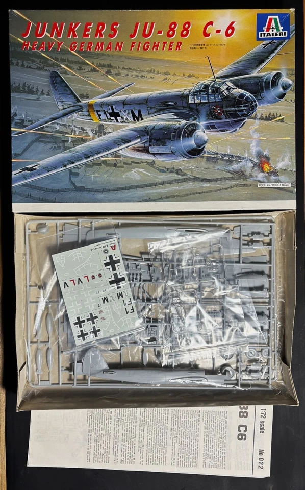 ITALERI 022 - JUNKERS JU-88 C-6 - 1/72 PLASTIC KIT - Immagine 1 di 1