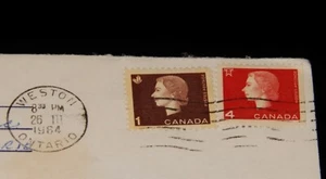 Vintage Cover, CANADA, POSTAL HISTORY, WESTON,ON, 1964, Queen Elizabeth Portrait - Picture 1 of 3