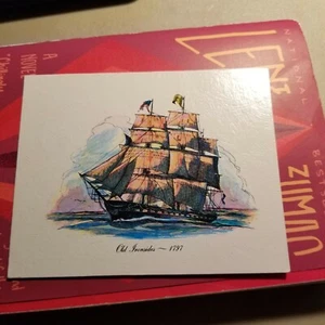 Vintage Creative Manor Galleries LITHO Old Ironsides 1797 Robert F Harnett 1924  - Picture 1 of 5