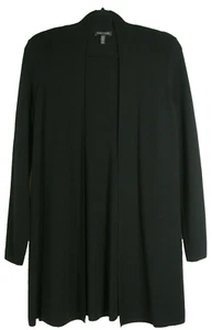 NEW Eileen Fisher Ultra Fine Merino Straight Long Cardigan black size XS $318 - Picture 1 of 6