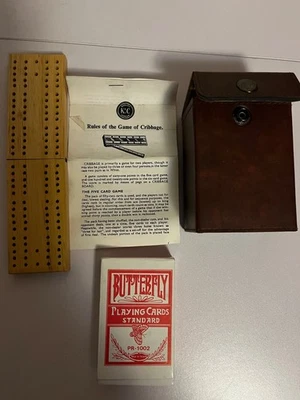 K&C Cribbage Set Used Once, Vintage, Travel Case, Complete Set, Including Cards. - Image 1 of 4