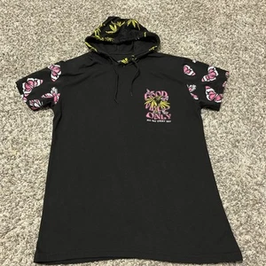 Fresh Laundry Hooded T Shirt Medium Good Vibes Only - Picture 1 of 10