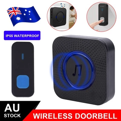 Garden Long Range Wireless Door Bell House Office 45 Chimes Garage Doorbell 300M - image 1 of 4
