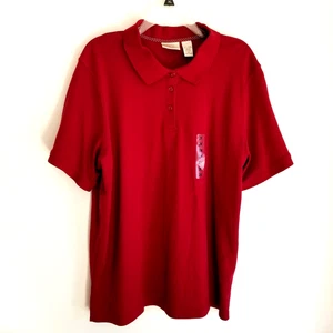 Baxter and Wells Poloshirt Damen 2X Dunkelrot Übergröße Golf Oberteil Neu - Bild 1 von 7