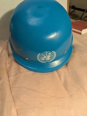 United Nations Peacekeeper Children's Costume Hard Plastic  Helmet with Strap - Image 1 of 4