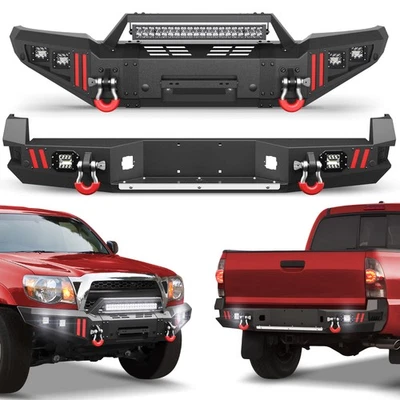For 2005-2015 Toyota Tacoma Steel Front Or Rear Bumper with D-ring Shackles  Foto 1 de 4
