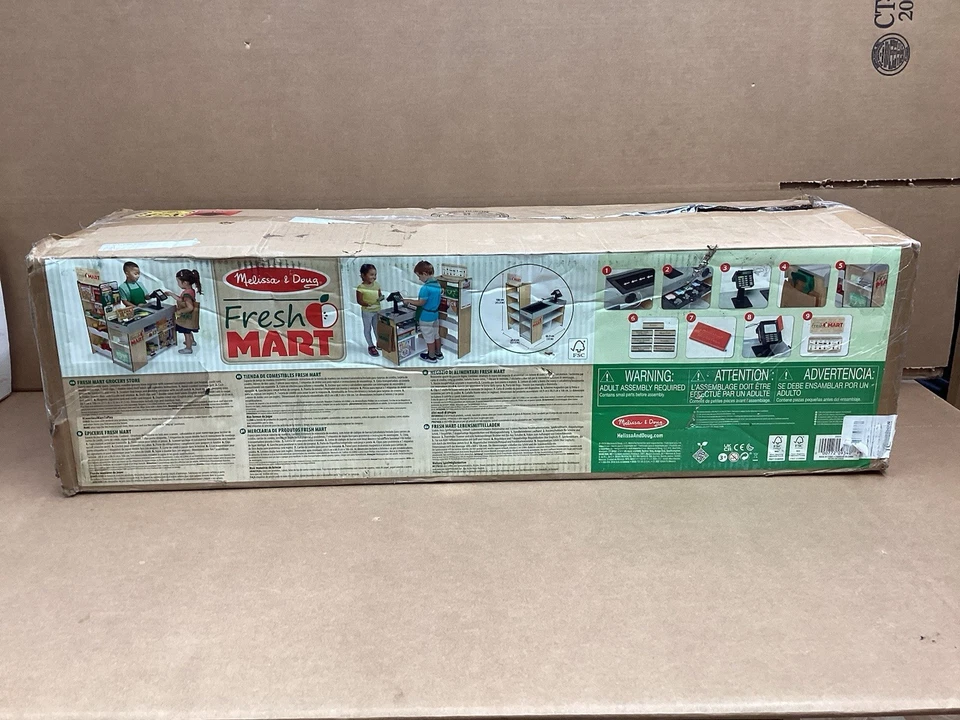 Juguete de juego de rol Melissa Doug independiente de madera Fresh Mart tienda de comestibles Foto 1 de 4