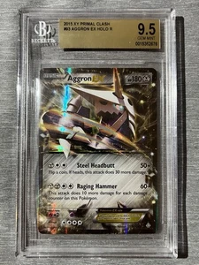 2015 Pokemon XY Aggron Ex Holo Rare BGS 9.5 Gem Mint Primal Clash 93/160 LOW POP - Picture 1 of 2