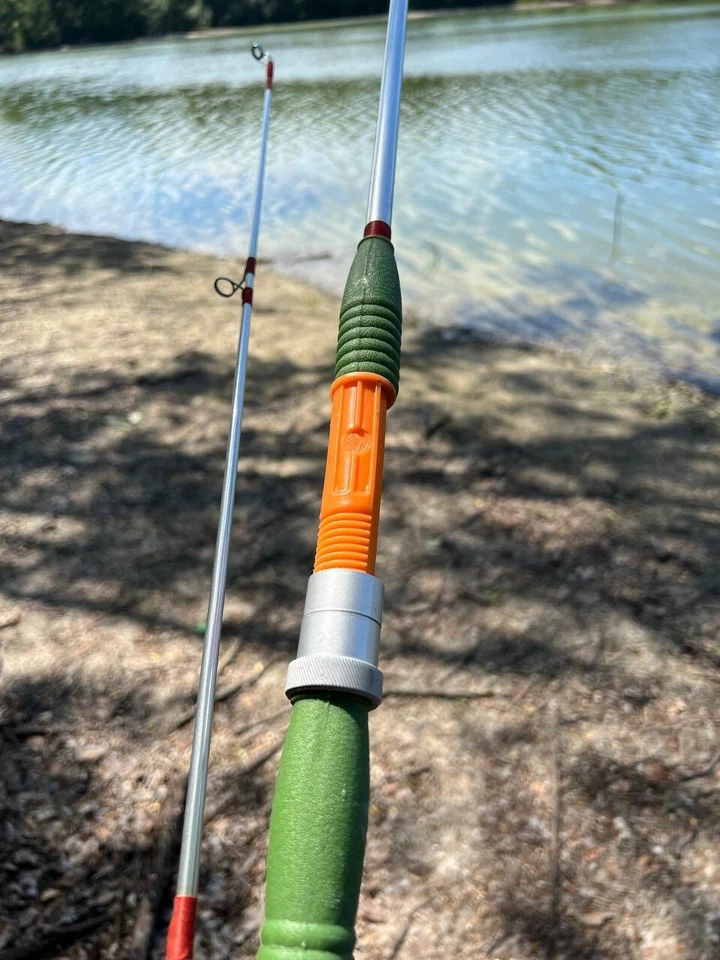 VINTAGE 1970s SOVIET FISHING ROD spinning Metal heavy  LENINGRAD - Image 1 of 4