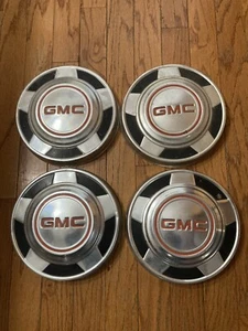4 Vintage GMC Truck Dog Dish Hubcaps 70s-80s - Picture 1 of 7
