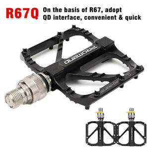 9/16" Folding Bicycle Pedal 3 Bearing Quick Release MTB Road Bike Pedals Black