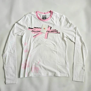 Nike ACG Long Sleeve Top Women's Medium White Pink All Conditions Gear NWT - Picture 1 of 11