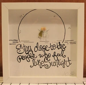 Handgefertigtes gerahmtes Meer Glas Back Bay Designs Aimee Rose Bild Wandbild - Bild 1 von 6
