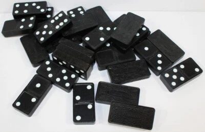 Vintage Wood Double-Six Dominoes By Whitman Made In Japan No box - Image 1 of 2