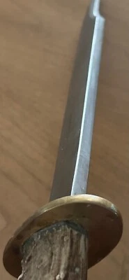 BOWIE GRANDE PERSONALIZADO - UNA BESTIA CON AGARRE DE CIERVO HOJA DE CULO GRUESO ~ FUNDA BANDOLERA Foto 1 de 4