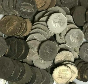 BULK IRISH COINS DECIMAL AND PRE DECIMAL CHOOSE TYPE AND AMOUNT - Picture 1 of 17