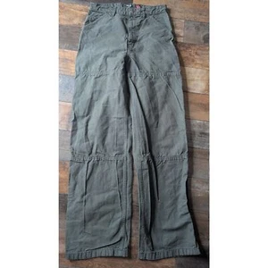 Superdry Olive Green Double Knee Utility Pants Organic Cotton - Size 30x32 - Picture 1 of 4