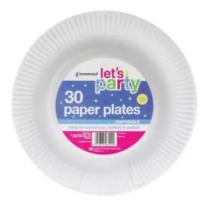 Pack of 30 Disposable Paper Plates (23cm) Great for Picnics, Parties and BBQs. - Picture 1 of 1