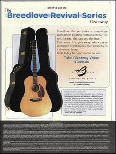 Guitarra acústica Breedlove Revival Series DM 8 x 11 reglas del concurso 2005 impresión de anuncios - Imagen 1 de 3