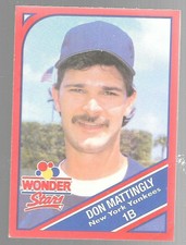 1990 Wonder Bread Stars Don Mattingly 6 Of 20 New York Yankees Baseball