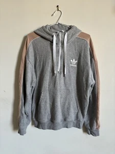 Adidas 1/4 Zip Hoodie - Women’s Size 12UK - Grey / Pink - Logo - Picture 1 of 12