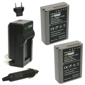Wasabi Power Battery (2-Pack) and Charger for Olympus BLN-1, BCN-1 - Picture 1 of 6