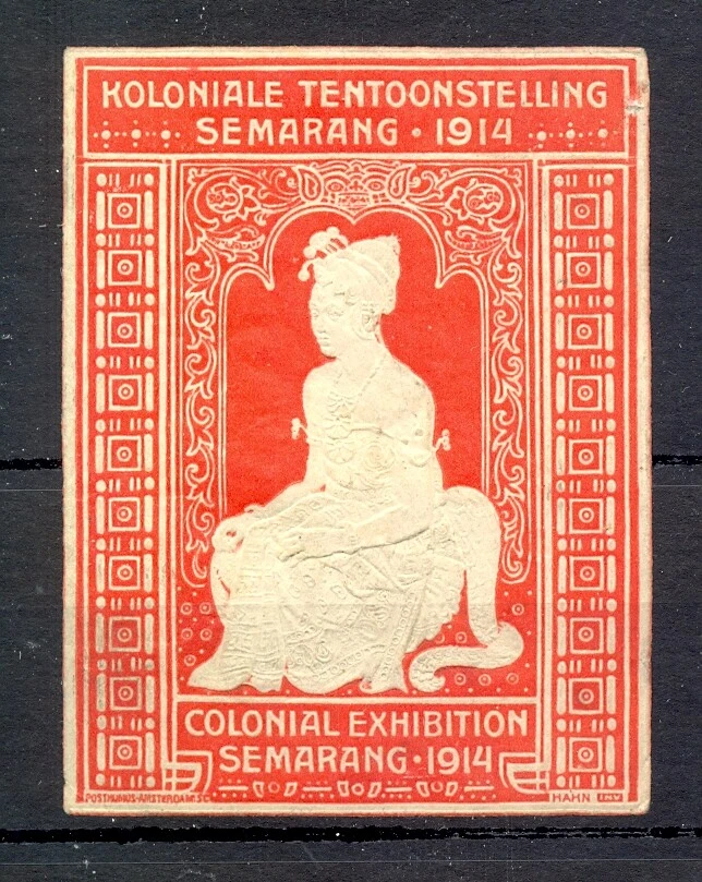 DUTCH INDIES 1914 POSTER STAMP EXN. SEMARANG * MH ALMOST VF @ 123 - Image 1 of 1