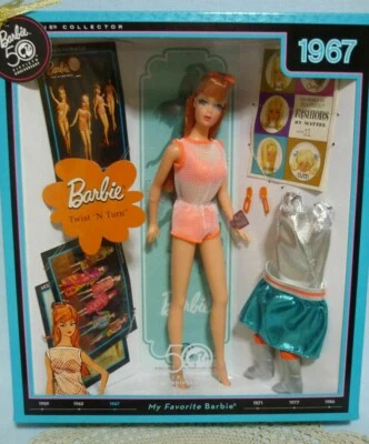 Mattel 2009 reprint 50th Anniversary My Favorite Twist & Turn Barbie unused - Image 1 of 4
