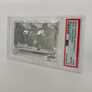 PSA 8 - /15 Max Verstappen #196 - Sapphire Black & White - 2022 Topps Chrome F1 - Picture 1 of 4
