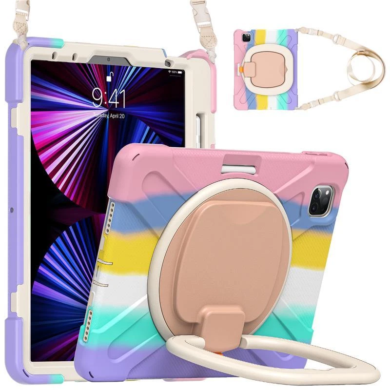 Shoulder Strap Case For iPad Pro 11 Air 4 5th  iPad 10th 9th 8 7 th Hybrid Cover - Image 1 of 4