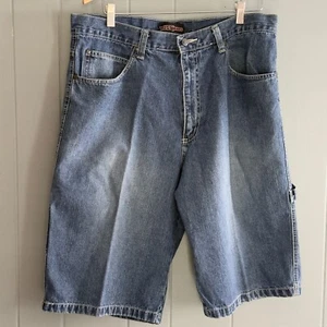 Trust Jeans Pantalones Cortos de Denim Carpenter 38 Sueltos Calce Patinador Retro Y2K Ropa de Trabajo - Imagen 1 de 8