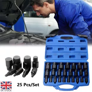 25Pcs Screw Extractor Set Easy Out Drill Bits Broken Damaged Bolt Stud Remover - Picture 1 of 12
